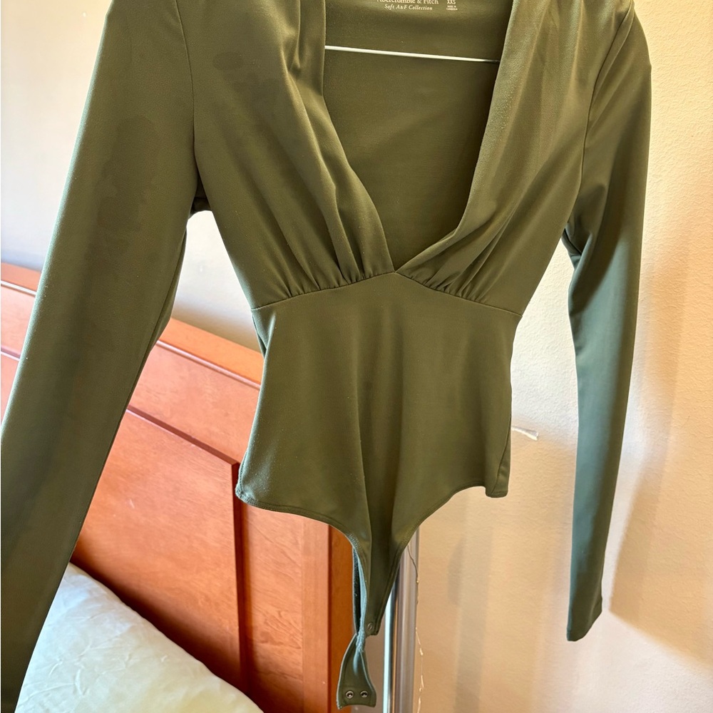 Abercrombie & Fitch Deep Olive Bodysuit